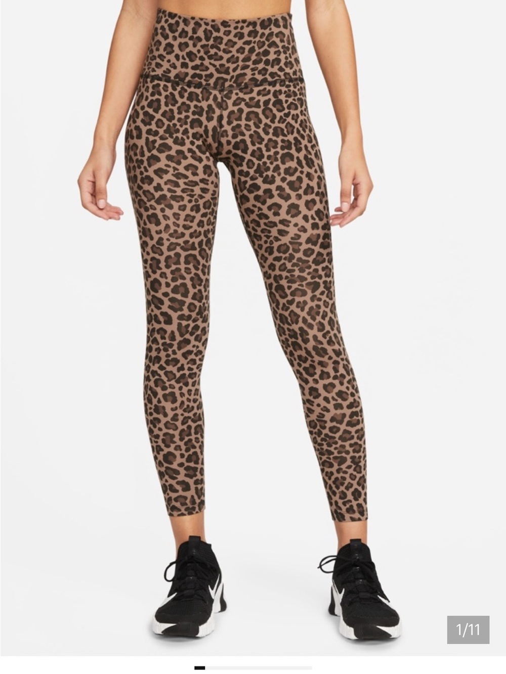 Nike Leopard Print High-Waist Leggings - Brown/Black